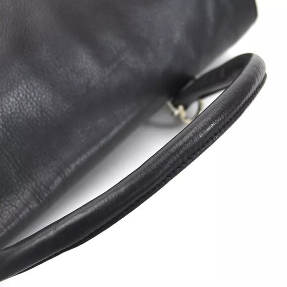 Authentic GIVENCHY Handbag Black Leather/Silvertone - e59455a - Picture 8 of 12